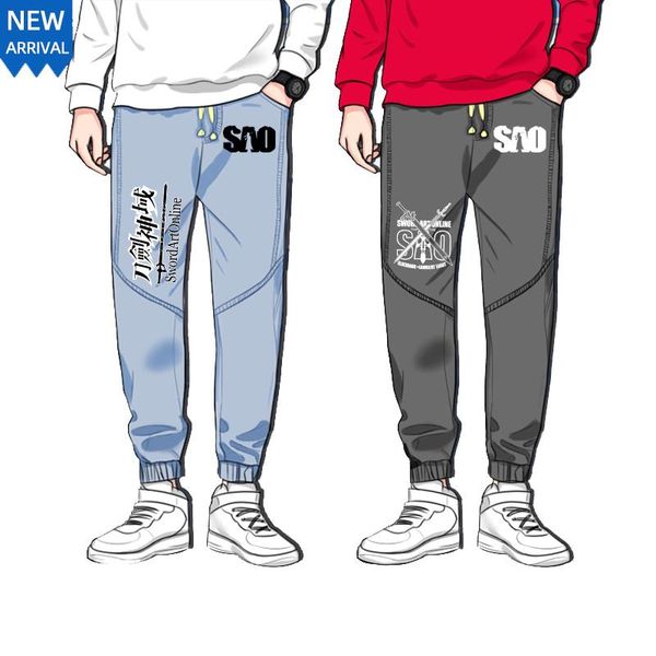 sword art online anime harajuku streetwear men jeans pants women cartoon pantalon couple denim trousers plus size sweatpants, Blue
sword art online anime harajuku streetwear men jeans pants women cartoon pantalon couple denim trousers plus size sweatpants, Blue