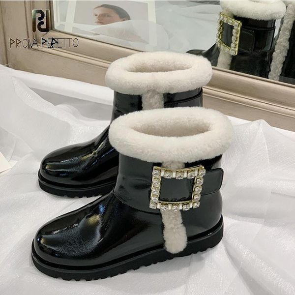 2020 winter new rhinestone square buckle hair snow boots wrinkled patent leather cotton boots flat-bottomed plus velvet women1, Black
2020 winter new rhinestone square buckle hair snow boots wrinkled patent leather cotton boots flat-bottomed plus velvet women1, Black