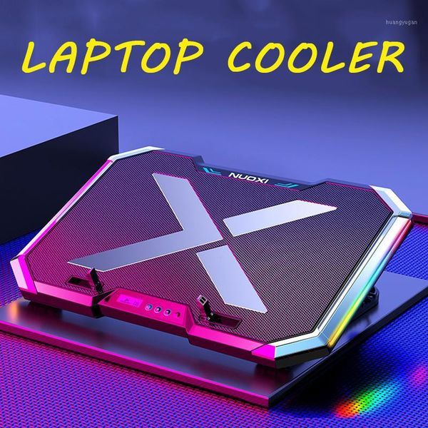 nuoxi gaming lapcooler six fan led digital screen touch adjustment lapcooling pad 2 usb port rgb lighting notebook stand1
nuoxi gaming lapcooler six fan led digital screen touch adjustment lapcooling pad 2 usb port rgb lighting notebook stand1
