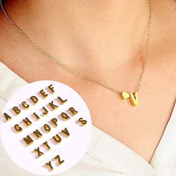Trendy Tiny Heart Dainty Initial Necklace Stainless Steel Pendant Necklaces For Women Charm Chain Jewelry Gift Choker Necklace, Silver
Trendy Tiny Heart Dainty Initial Necklace Stainless Steel Pendant Necklaces For Women Charm Chain Jewelry Gift Choker Necklace, Silver