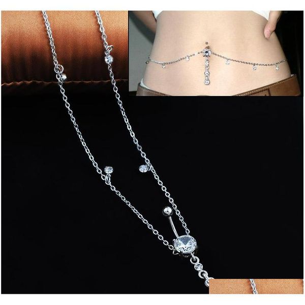 wasit bell chain crystal body jewelry stainless steel rhinestone navel & bell button piercing dangle rings for women gift hqdap, Silver
wasit bell chain crystal body jewelry stainless steel rhinestone navel & bell button piercing dangle rings for women gift hqdap, Silver