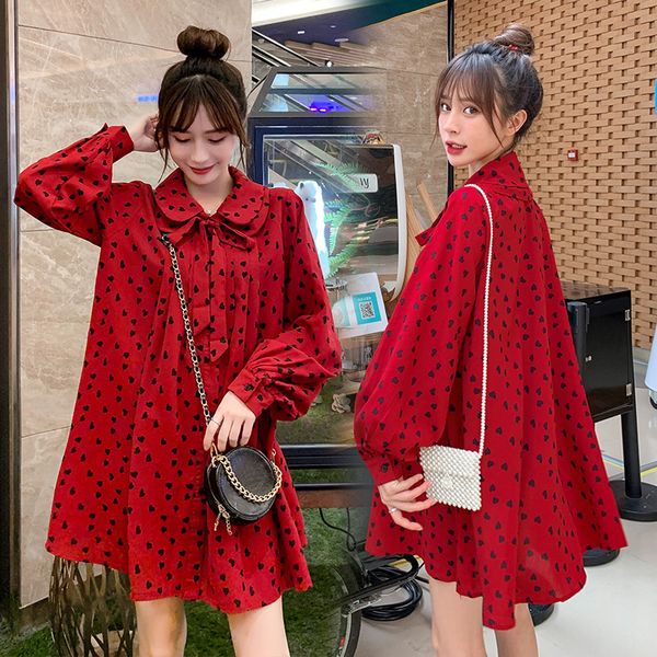 528# autumn korean fashion red chiffon maternity blouses sweet loose shirts clothes for pregnant women fall pregnancy tunic lj201120, White
528# autumn korean fashion red chiffon maternity blouses sweet loose shirts clothes for pregnant women fall pregnancy tunic lj201120, White