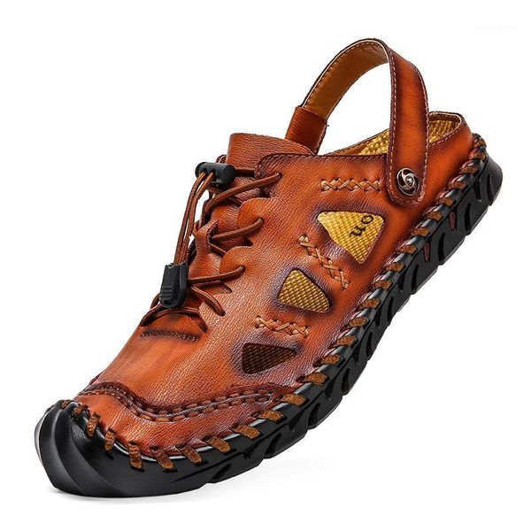 stylish genuine leather men's sandals breathable non-slip casual shoes summer beach men shoes big size 47 481, Black
stylish genuine leather men's sandals breathable non-slip casual shoes summer beach men shoes big size 47 481, Black