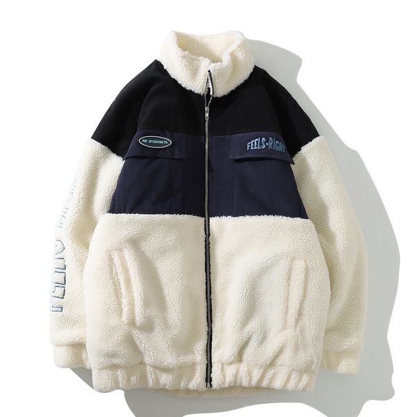 2021 new hip hop lambswool jacket men streetwear color block cardigan coats autumn winter stand harajuku loose couple coat outwear wv89, Black;brown
2021 new hip hop lambswool jacket men streetwear color block cardigan coats autumn winter stand harajuku loose couple coat outwear wv89, Black;brown