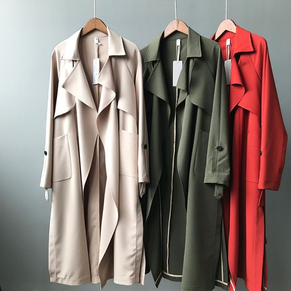 2019 new long women belt trenches knee length fashion asymmetric high street coats slim waisted casual trenches midi red t200319, Tan;black
2019 new long women belt trenches knee length fashion asymmetric high street coats slim waisted casual trenches midi red t200319, Tan;black