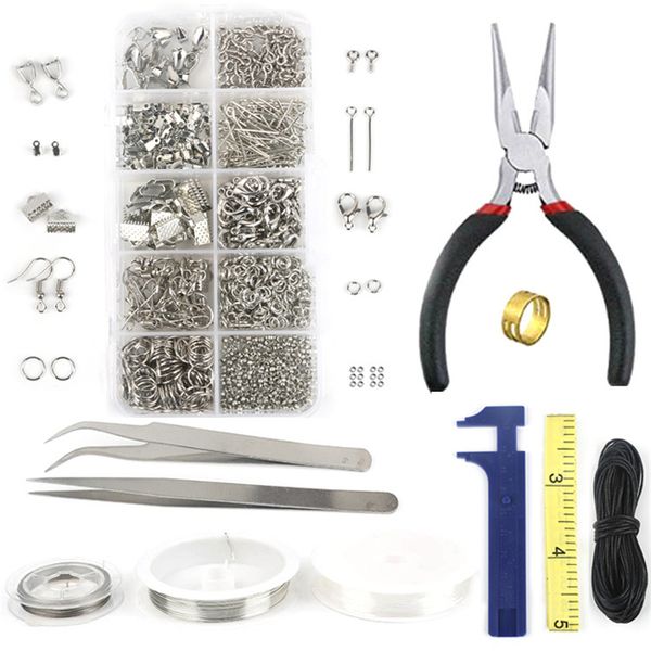 diy jewelry kit set jewelry tool set iron single ring/lobster clasp/tail chain/clip buckle repair tool for jewelry making 200930, Black
diy jewelry kit set jewelry tool set iron single ring/lobster clasp/tail chain/clip buckle repair tool for jewelry making 200930, Black