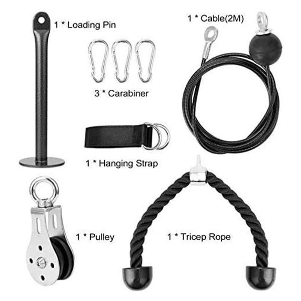 1set diy fitness pulley cable system smooth extensions easy install hand training sport home workout adjustable length equipment
1set diy fitness pulley cable system smooth extensions easy install hand training sport home workout adjustable length equipment