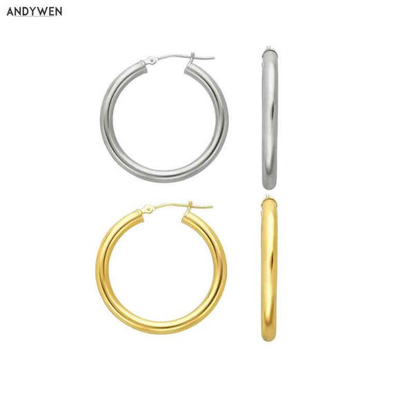 andywen 925 sterling silver plain 22mm big round hoops women luxury circle round fashion earring piercing ohrringe luxury jewelr 220108, Golden;silver
andywen 925 sterling silver plain 22mm big round hoops women luxury circle round fashion earring piercing ohrringe luxury jewelr 220108, Golden;silver