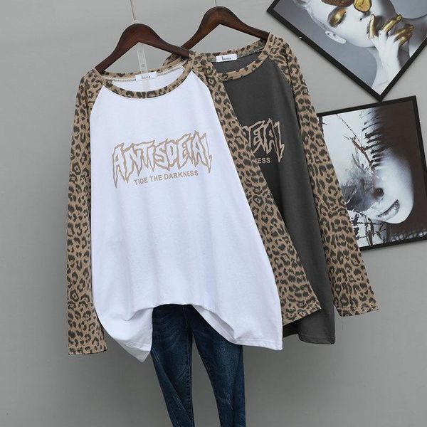 2020 autumn new korean personality leopard print loose thin women t-shirt mid-length oversize long-sleeved t-shirt ing, White
2020 autumn new korean personality leopard print loose thin women t-shirt mid-length oversize long-sleeved t-shirt ing, White
