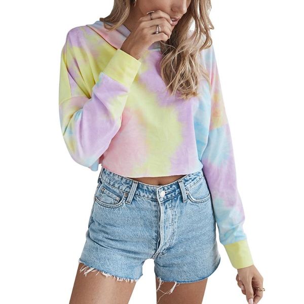 women hoodies streetwear gradient color full sleeve hooded crop casual sweatshirts tie dye pullover autumn woman clothes, Black
women hoodies streetwear gradient color full sleeve hooded crop casual sweatshirts tie dye pullover autumn woman clothes, Black