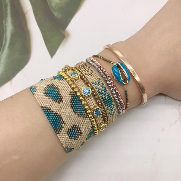 bluestar women pulseras mujer 6pcs one set blue crystal bangle handmade blue leopard grain bohemian miyuki shell bracelets, Black
bluestar women pulseras mujer 6pcs one set blue crystal bangle handmade blue leopard grain bohemian miyuki shell bracelets, Black