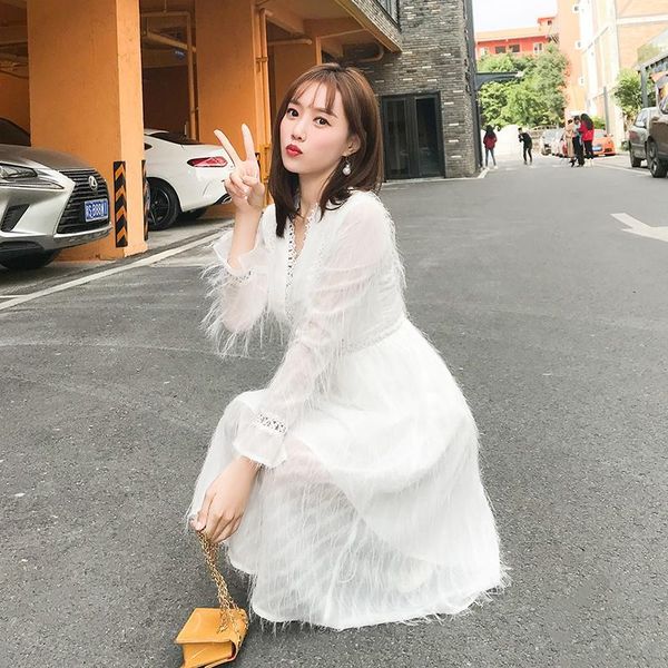 2019 new autumn women dress full sleeve solid patchwork add tassel 20 a word price dresses white 52741, Black;gray
2019 new autumn women dress full sleeve solid patchwork add tassel 20 a word price dresses white 52741, Black;gray