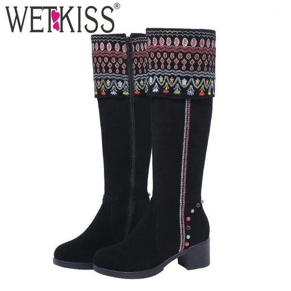 wetkiss ethnic knee high boots women fur suede high heels boots female embroider colorful rivet shoes woman shoes winter 20201, Black
wetkiss ethnic knee high boots women fur suede high heels boots female embroider colorful rivet shoes woman shoes winter 20201, Black