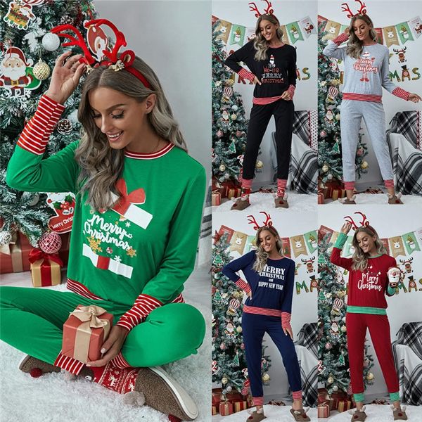 plus size christmas family pajamas women sleepwear patchwork striped two piece sets outfit xmas design t-shirt + pants legging suit e111104, White
plus size christmas family pajamas women sleepwear patchwork striped two piece sets outfit xmas design t-shirt + pants legging suit e111104, White