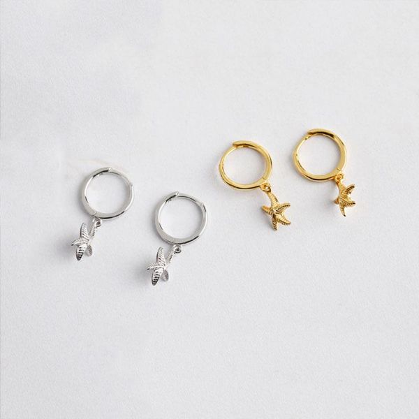 hoop & huggie real 925 sterling silver starfish post earrings fashion fine jewelry gold color birthday party gifts for women 2021, Golden;silver
hoop & huggie real 925 sterling silver starfish post earrings fashion fine jewelry gold color birthday party gifts for women 2021, Golden;silver