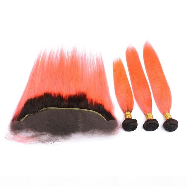 #1b orange ombre brazilian human hair wefts with frontal straight orange ombre virgin hair weave bundles with full lace frontal closure 13x4, Black
#1b orange ombre brazilian human hair wefts with frontal straight orange ombre virgin hair weave bundles with full lace frontal closure 13x4, Black