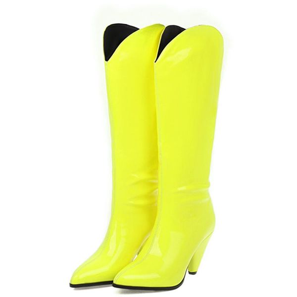 boots candy patent leather women's high winter shoes fashion western knee women pointed party ladies large size, Black
boots candy patent leather women's high winter shoes fashion western knee women pointed party ladies large size, Black