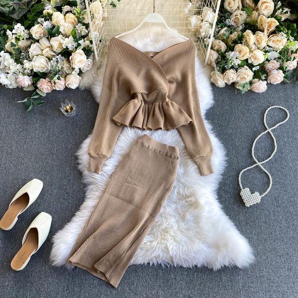amolapha женщины вязаные шиннера две части наборы v шеи criss cross sweater + slim skys, Gray
amolapha женщины вязаные шиннера две части наборы v шеи criss cross sweater + slim skys, Gray