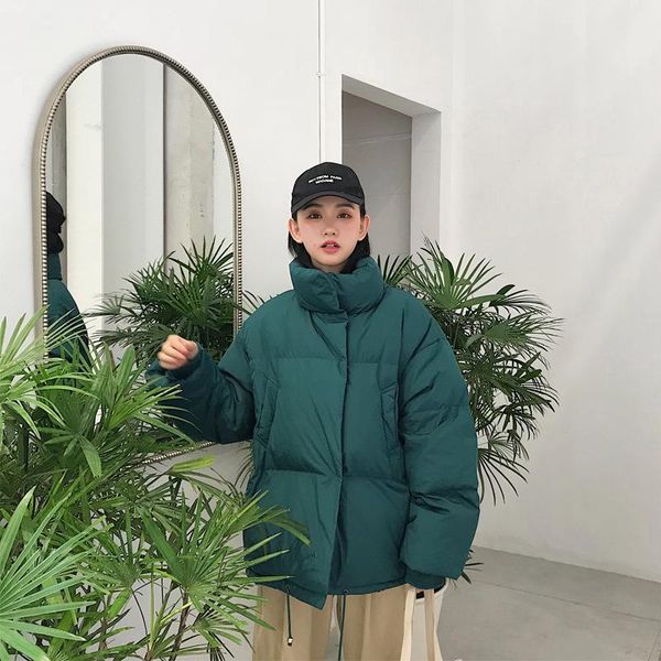 short cotton-padded clothes women's new cotton-padded clothes winter stand collar loose fashion solid color simple winter coat, Black
short cotton-padded clothes women's new cotton-padded clothes winter stand collar loose fashion solid color simple winter coat, Black