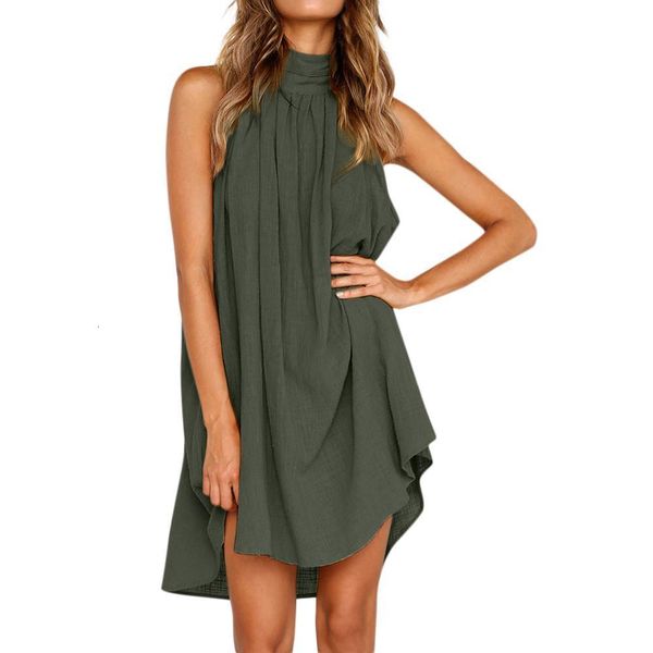 womens beach dress ladies holiday summer turtleneck dress solid sleeveless party dress halter loose dresses vestidos festa, Black;gray
womens beach dress ladies holiday summer turtleneck dress solid sleeveless party dress halter loose dresses vestidos festa, Black;gray