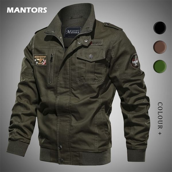 spring stand collar jackets men's casual flight jacket brand men military bomber jacket plus size cotton coats windbreakers 201028, Black;brown
spring stand collar jackets men's casual flight jacket brand men military bomber jacket plus size cotton coats windbreakers 201028, Black;brown