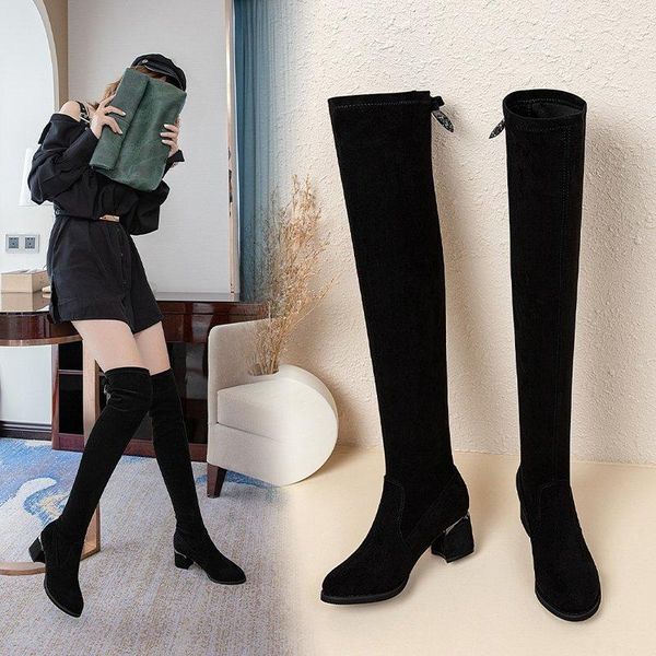 boots women new 2020 shoes thigh high heels high booties ladies winter footwear round toe over-the-knee, Black
boots women new 2020 shoes thigh high heels high booties ladies winter footwear round toe over-the-knee, Black
