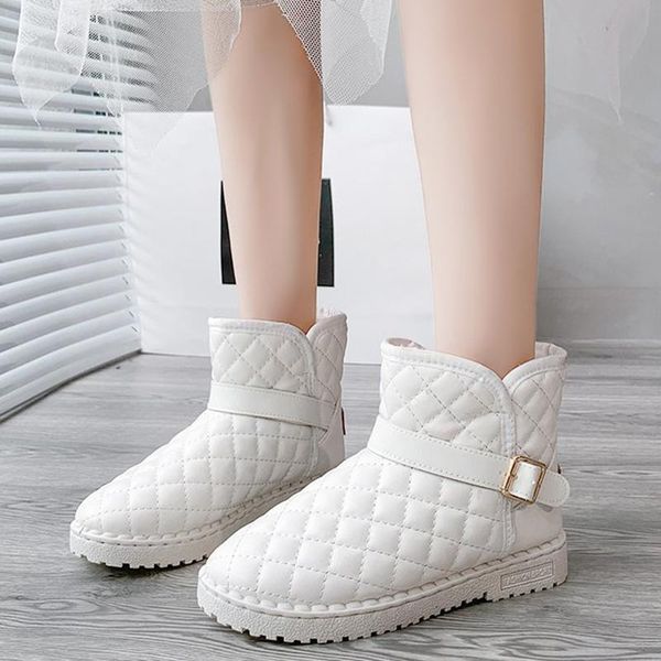lucyever winter warm snow boots for women 2020 white thick short plush flat ankle boots woman casual buckle platform shoes mujer, Black
lucyever winter warm snow boots for women 2020 white thick short plush flat ankle boots woman casual buckle platform shoes mujer, Black