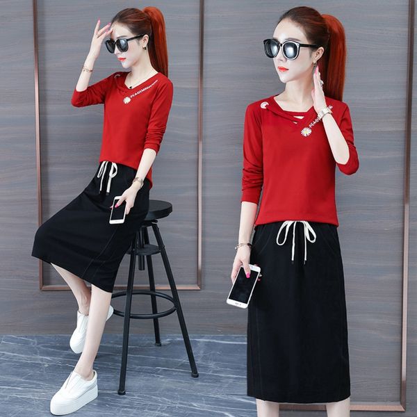 fashion t-shirt fashion skirt set women's 2020 autumn new korean style large size elegant long sleeve t-shirt skirt two-piece set wcrdz, Gray
fashion t-shirt fashion skirt set women's 2020 autumn new korean style large size elegant long sleeve t-shirt skirt two-piece set wcrdz, Gray