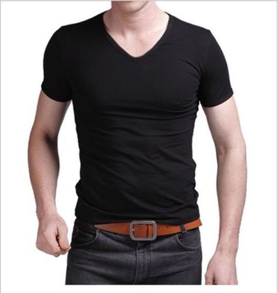summer t- shirt men's v neck tee slim fit short sleeve solid color casual t-shirt kg-373, White;black
summer t- shirt men's v neck tee slim fit short sleeve solid color casual t-shirt kg-373, White;black