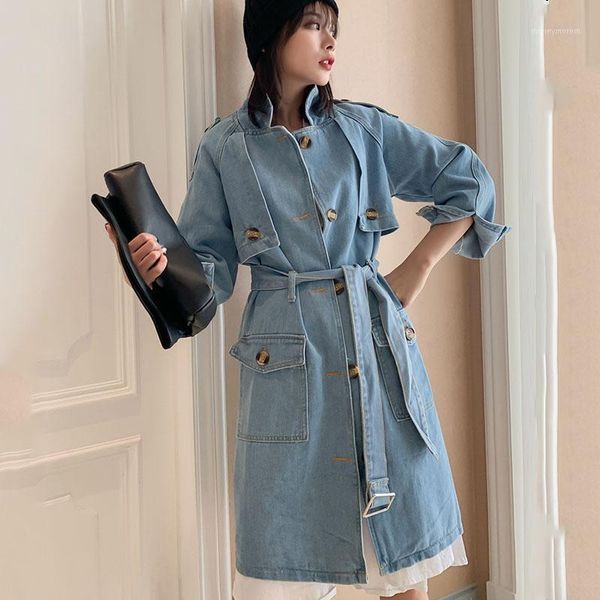 women's trench coats autumn casual coat for women single breasted belt full sleeve overcoat femme 2021 korean long denim coat1, Tan;black
women's trench coats autumn casual coat for women single breasted belt full sleeve overcoat femme 2021 korean long denim coat1, Tan;black