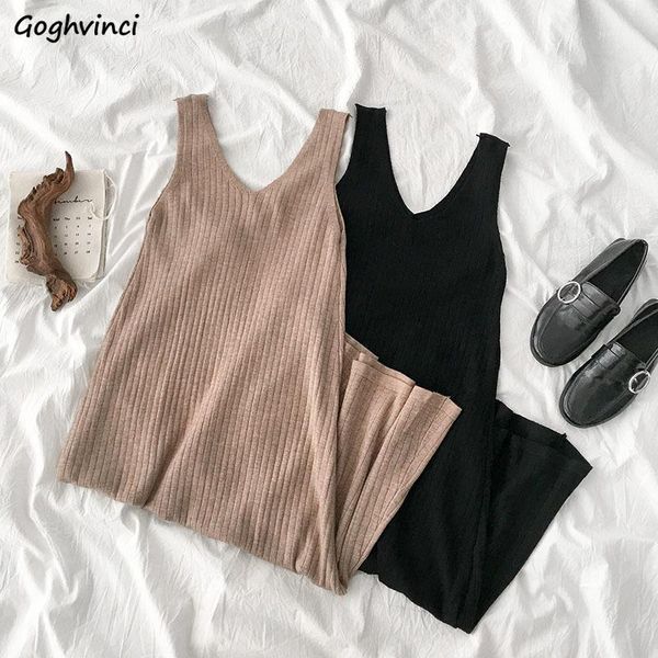 women sleeveless dress all-match a- line mid-long knitted ladies slim korean style chic comfortable fashion womens1, Black;gray
women sleeveless dress all-match a- line mid-long knitted ladies slim korean style chic comfortable fashion womens1, Black;gray