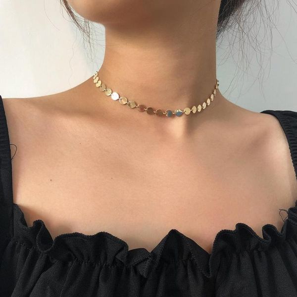 fashion sweet and elegant stainless steel clavicle chain coin gold sequin disc necklace female party jewelry gift, Golden;silver
fashion sweet and elegant stainless steel clavicle chain coin gold sequin disc necklace female party jewelry gift, Golden;silver