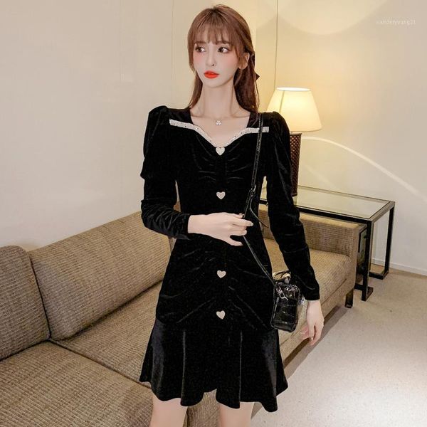 casual dresses make winter love buckle velvet black furbelow tail swing cultivate one's morality show thin dress1, Black;gray
casual dresses make winter love buckle velvet black furbelow tail swing cultivate one's morality show thin dress1, Black;gray