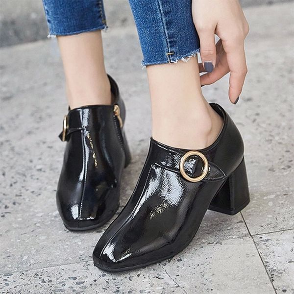women bare boots 2020 winter autumn new high heels dress shoes square heel patent leather pumps buckle booties ladies shoe 8625n #m30q, Black
women bare boots 2020 winter autumn new high heels dress shoes square heel patent leather pumps buckle booties ladies shoe 8625n #m30q, Black
