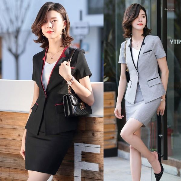 new style women business suits with skirt and jacket sets black blazer summer jackets office uniform designs1, White;black
new style women business suits with skirt and jacket sets black blazer summer jackets office uniform designs1, White;black