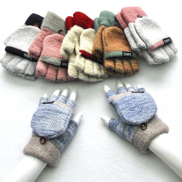 warm high imitation cashmere yarn flip half finger gloves 16 years student soft knitted cold-proof mittens, Blue;gray
warm high imitation cashmere yarn flip half finger gloves 16 years student soft knitted cold-proof mittens, Blue;gray