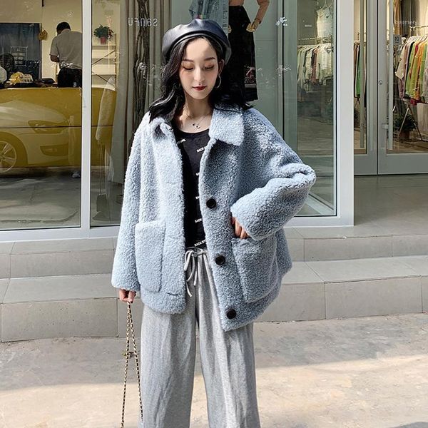 2020 autumn winter new women wool fur coat loose solid color artificial particle wool jacket ladies casual fur jacket l1341, Black
2020 autumn winter new women wool fur coat loose solid color artificial particle wool jacket ladies casual fur jacket l1341, Black