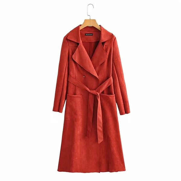 fashion suede long trench coat women windbreakers for women autumn spring elegant lapel neck pocket double-breasted trench, Tan;black
fashion suede long trench coat women windbreakers for women autumn spring elegant lapel neck pocket double-breasted trench, Tan;black