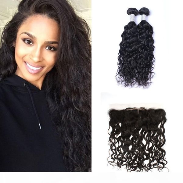brazilian water wave 100% human hair 2 bundles with frontal natural black hair extension with 13x4 lace frontal, Black;brown
brazilian water wave 100% human hair 2 bundles with frontal natural black hair extension with 13x4 lace frontal, Black;brown
