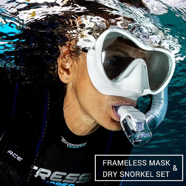 cressi f1 dry snorkeling set diving mask dry snorkel for adults 
cressi f1 dry snorkeling set diving mask dry snorkel for adults