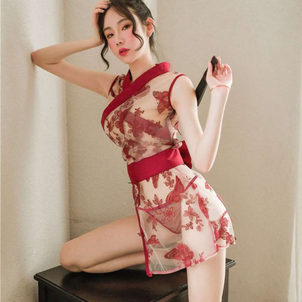 underwear new butterfly love flower embroidery perspective mh split kimono passion temptation uniform set, Black;white
underwear new butterfly love flower embroidery perspective mh split kimono passion temptation uniform set, Black;white