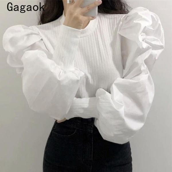gagaok office lady solid blouse 2020 spring autumn new o-neck lantern sleeve slim knitted chic simple wild female fashion shirt1, White
gagaok office lady solid blouse 2020 spring autumn new o-neck lantern sleeve slim knitted chic simple wild female fashion shirt1, White