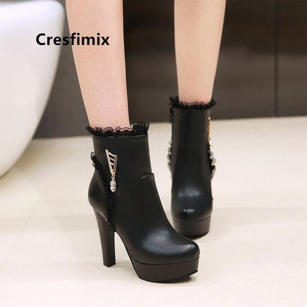cresfimix damskie buty lady fashion sweet white pu leather round toe boots women casual side zip winter boot c6068, Black
cresfimix damskie buty lady fashion sweet white pu leather round toe boots women casual side zip winter boot c6068, Black