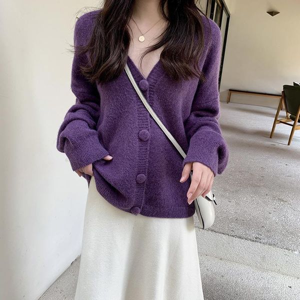 women's knits & tees v-neck knitted cardigan spring and autumn 2021 net red sweater loose outer wear lazy jacket, White
women's knits & tees v-neck knitted cardigan spring and autumn 2021 net red sweater loose outer wear lazy jacket, White
