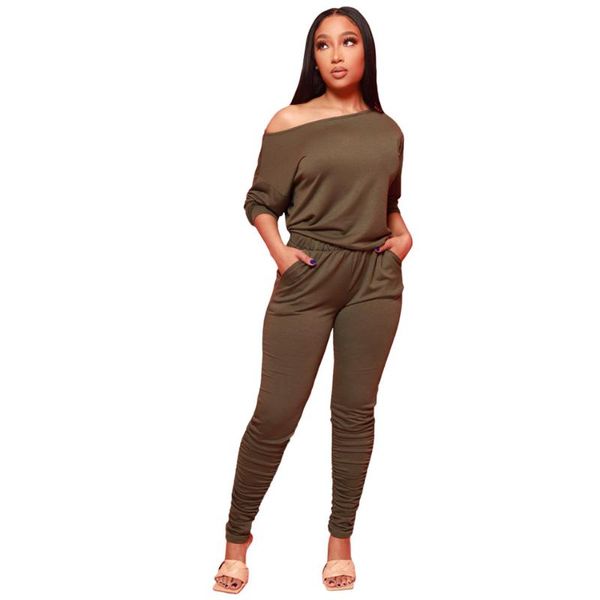 women tracksuit solid one shoulder long sleeve loose tshirt pocket stacked legging sweatpant 2 piece matching sets, Gray
women tracksuit solid one shoulder long sleeve loose tshirt pocket stacked legging sweatpant 2 piece matching sets, Gray