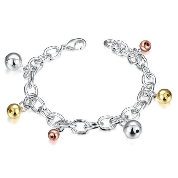 charm bracelets european and american fashion bells ladies bracelet 925 silver lobster clasp simple, Golden;silver
charm bracelets european and american fashion bells ladies bracelet 925 silver lobster clasp simple, Golden;silver