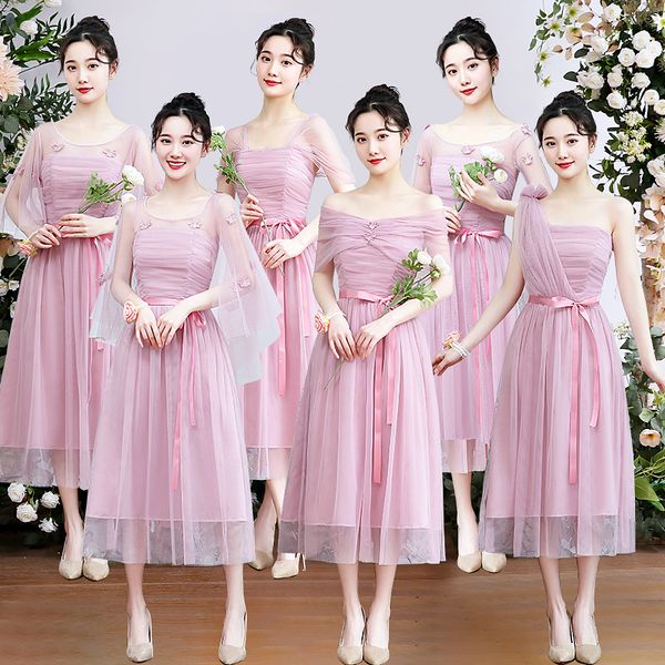 18 styles plus size pink gray violet tulle tea-length elegant women wedding party bridesmaid dresses summer prom guest dress, White;pink
18 styles plus size pink gray violet tulle tea-length elegant women wedding party bridesmaid dresses summer prom guest dress, White;pink