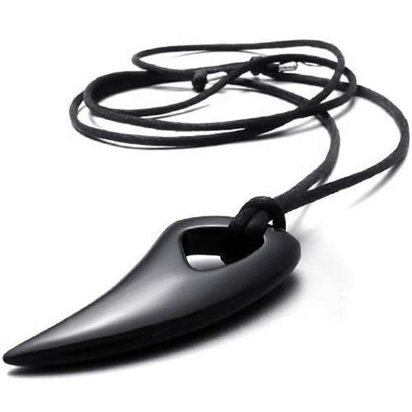 jewelry men's necklace pendant - adjustable cotton chain - tribal wolf tooth stainless steel for men black with gift ba, Silver
jewelry men's necklace pendant - adjustable cotton chain - tribal wolf tooth stainless steel for men black with gift ba, Silver