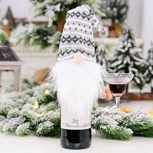 new christmas decorations wine cover wine bottle decoration knitted hat forest old man wine set faceless doll
new christmas decorations wine cover wine bottle decoration knitted hat forest old man wine set faceless doll
