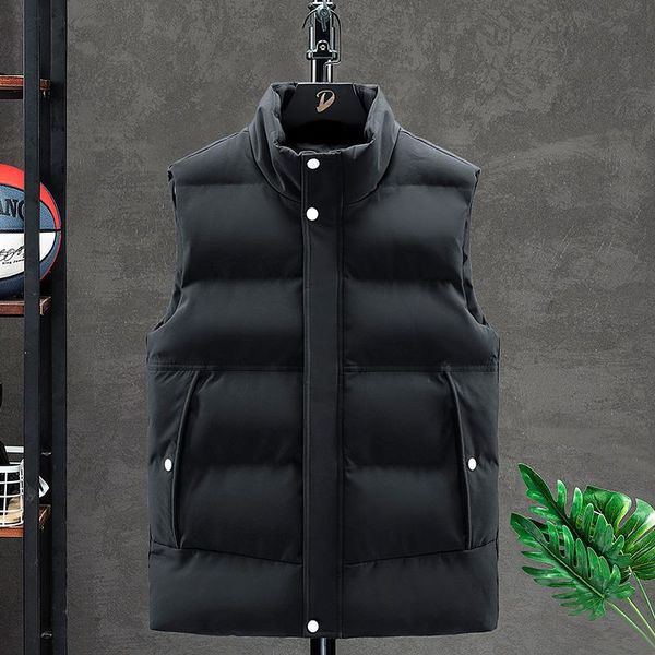 vest mens sleeveless vest winter male cotton-padded simple casual jacket coats men stand collar thicken waistcoats clothing, Black;white
vest mens sleeveless vest winter male cotton-padded simple casual jacket coats men stand collar thicken waistcoats clothing, Black;white